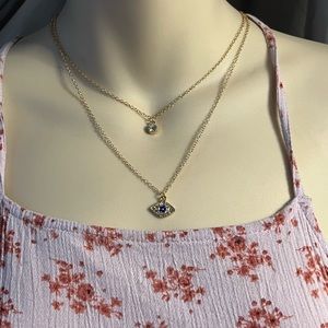 Layered “Evil Eye” Necklace